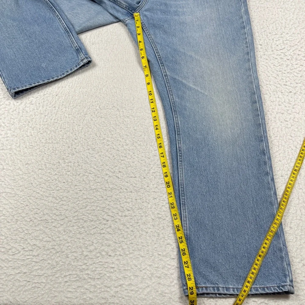 LL Bean Jeans Mens 40x30 Light Blue Cotton Straight Leg Standard Fit Denim Pant